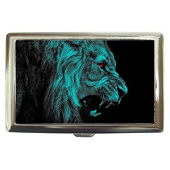 Angry Male Lion Predator Carnivore Cigarette Money Case by Mog4mog4