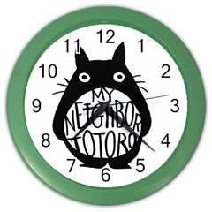 My Neighbor Totoro Black And White Color Wall Clock by Mog4mog4