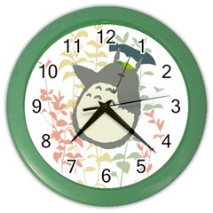 My Neighbor Totoro Cartoon Color Wall Clock by Mog4mog4