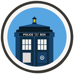 Doctor Who Tardis Wooden Puzzle Round by Mog4mog4