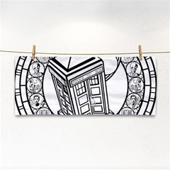 Bad Wolf Tardis Art Drawing Doctor Who Hand Towel by Mog4mog4