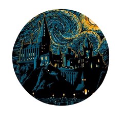 Hogwarts Castle Van Gogh Mini Round Pill Box by Mog4mog4