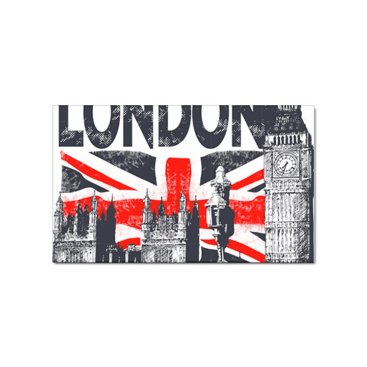 Big Ben City Of London Sticker Rectangular (100 pack)