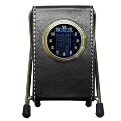 Doctor Who Tardis Pen Holder Desk Clock by Mog4mog4