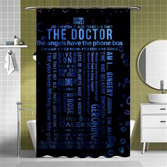 Doctor Who Tardis Shower Curtain 48  X 72  (small)  by Mog4mog4