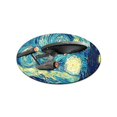 Star Starship The Starry Night Van Gogh Sticker Oval (10 Pack) by Mog4mog4