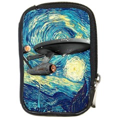 Star Starship The Starry Night Van Gogh Compact Camera Leather Case by Mog4mog4