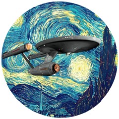 Star Starship The Starry Night Van Gogh Wooden Puzzle Round by Mog4mog4