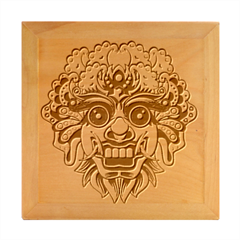 Bali Barong Mask Euclidean Vector Chiefs Face Wood Photo Frame Cube by Mog4mog4