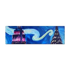 Starry Night In New York Van Gogh Manhattan Chrysler Building And Empire State Building Sticker Bumper (10 Pack) by Mog4mog4