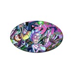 Cartoon Parody Time Travel Ultra Pattern Sticker (Oval) Front