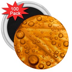 Lime Water Bubbles Macro Light Detail Background 3  Magnets (100 Pack) by Mog4mog4