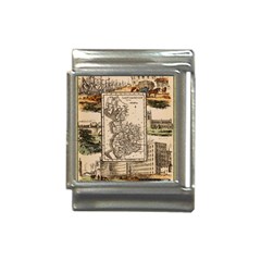 Antique Map Railway Lines Railway Train Char Italian Charm (13mm) by Mog4mog4