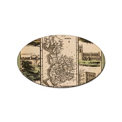 Antique Map Railway Lines Railway Train Char Sticker (oval) by Mog4mog4