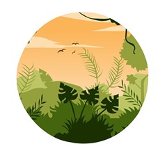 Forest Images Vector Mini Round Pill Box by Mog4mog4