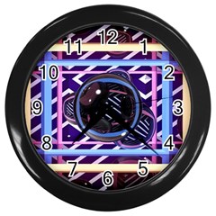 Abstract Sphere Room 3d Design Shape Circle Wall Clock (black) by Mog4mog4