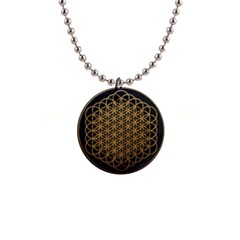 Horizon Sempiternal Bring Abstract Pattern 1  Button Necklace by Bakwanart