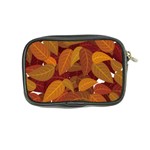 Watercolor Leaves Leaf Orange Coin Purse Back