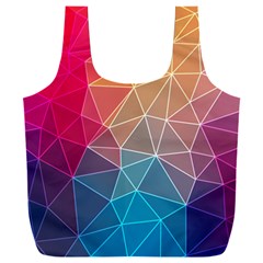 Multicolored Geometric Origami Idea Pattern Full Print Recycle Bag (xxxl) by Bakwanart