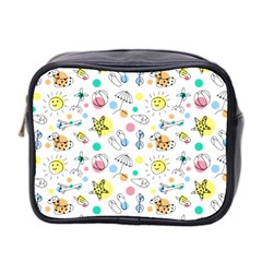 Summer Pattern Colorful Drawing Doodle Mini Toiletries Bag (two Sides) by Bakwanart