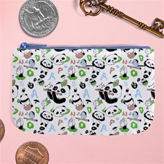 Giant Panda Bear Pattern Large Coin Purse by Bakwanart