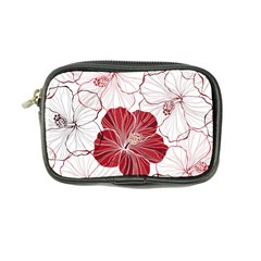 Red Hibiscus Flowers Art Coin Purse by Bakwanart