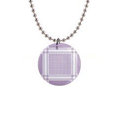 Square Purple Pattern Bead Purple Keffiyeh Purple Geometric Headdress Angle Violet Rectangle 1  Button Necklace by Bakwanart