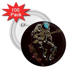 Astronaut Playing Guitar Parody 2 25  Buttons (100 Pack)  by Bakwanart