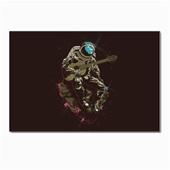 Astronaut Playing Guitar Parody Postcard 4 x 6  (pkg Of 10) by Bakwanart