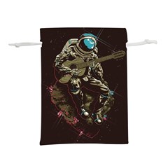 Astronaut Playing Guitar Parody Lightweight Drawstring Pouch (l) by Bakwanart