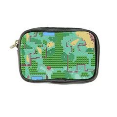 Green Retro Games Pattern Coin Purse by Bakwanart