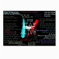 Stay Alive Postcard 4 x 6  (pkg Of 10) by Bakwanart