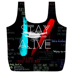 Stay Alive Full Print Recycle Bag (xxxl) by Bakwanart