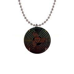 Black And Green Area Rug Neon Genesis Evangelion Computer Communication 1  Button Necklace by Bakwanart