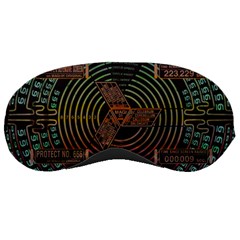 Black And Green Area Rug Neon Genesis Evangelion Computer Communication Sleeping Mask by Bakwanart