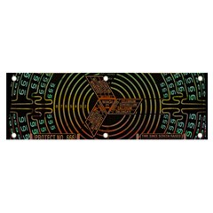 Black And Green Area Rug Neon Genesis Evangelion Computer Communication Banner And Sign 6  X 2  by Bakwanart