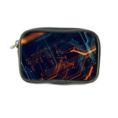 Abstract Colorful Circuit Coin Purse by Bakwanart