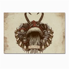 Christmas Dark Demon Evil Horror Krampus Postcard 4 x 6  (pkg Of 10) by Bakwanart