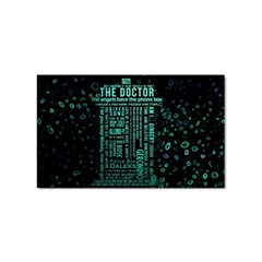 Tardis Doctor Who Technology Number Communication Sticker Rectangular (100 Pack) by Bakwanart