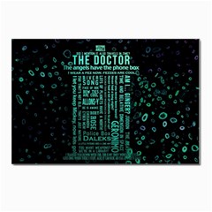 Tardis Doctor Who Technology Number Communication Postcard 4 x 6  (pkg Of 10) by Bakwanart