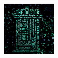 Tardis Doctor Who Technology Number Communication Medium Glasses Cloth (2 Sides) by Bakwanart