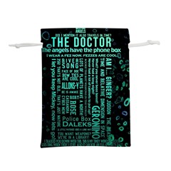 Tardis Doctor Who Technology Number Communication Lightweight Drawstring Pouch (l) by Bakwanart