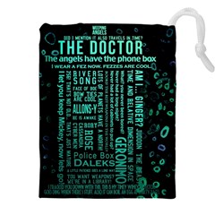 Tardis Doctor Who Technology Number Communication Drawstring Pouch (5xl) by Bakwanart