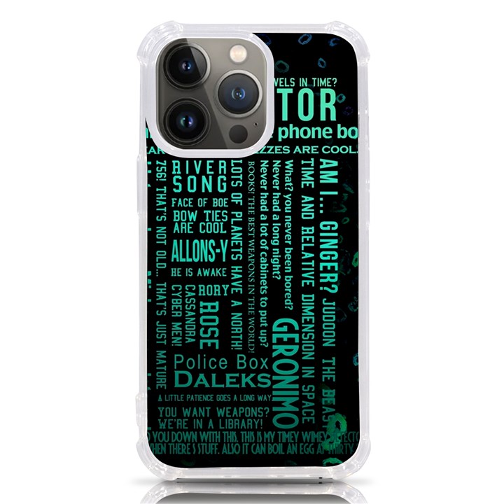 Tardis Doctor Who Technology Number Communication iPhone 13 Pro TPU UV Print Case