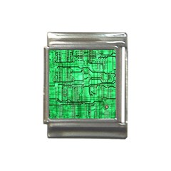 Green Circuit Board Computer Italian Charm (13mm) by Bakwanart