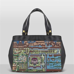 Arcade Game Retro Pattern Oversize Office Handbag by Bakwanart