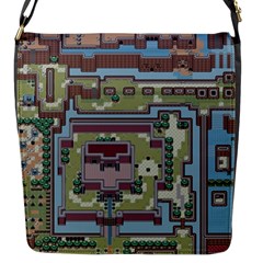 Arcade Game Retro Pattern Flap Closure Messenger Bag (s) by Bakwanart