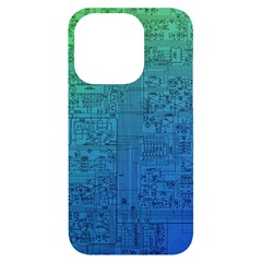 Blue And Green Circuit Board Wallpaper Circuit Board Sketch Iphone 14 Pro Black Uv Print Case by Bakwanart