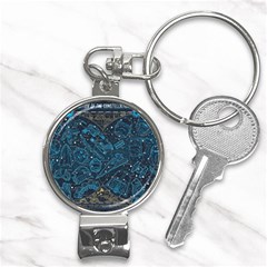 Position Of The Constellations Illustration Star Blue Nail Clippers Key Chain by Bakwanart