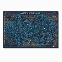 Position Of The Constellations Illustration Star Blue Postcard 4 x 6  (pkg Of 10) by Bakwanart